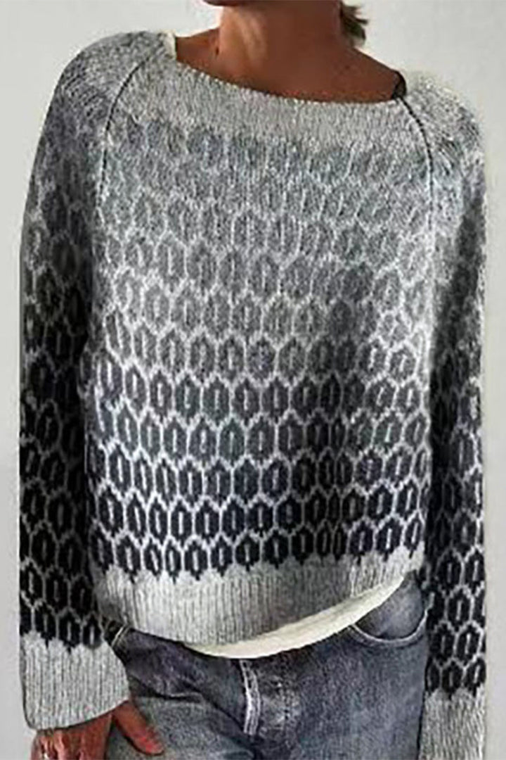 Stilla | Farveblok Sweatshirts Med Rund Hals og Kontrast
