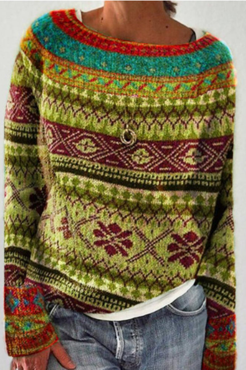 Stilla | Farveblok Sweatshirts Med Rund Hals og Kontrast
