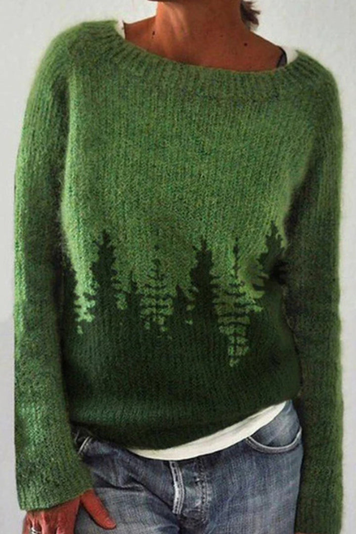 Stilla | Farveblok Sweatshirts Med Rund Hals og Kontrast