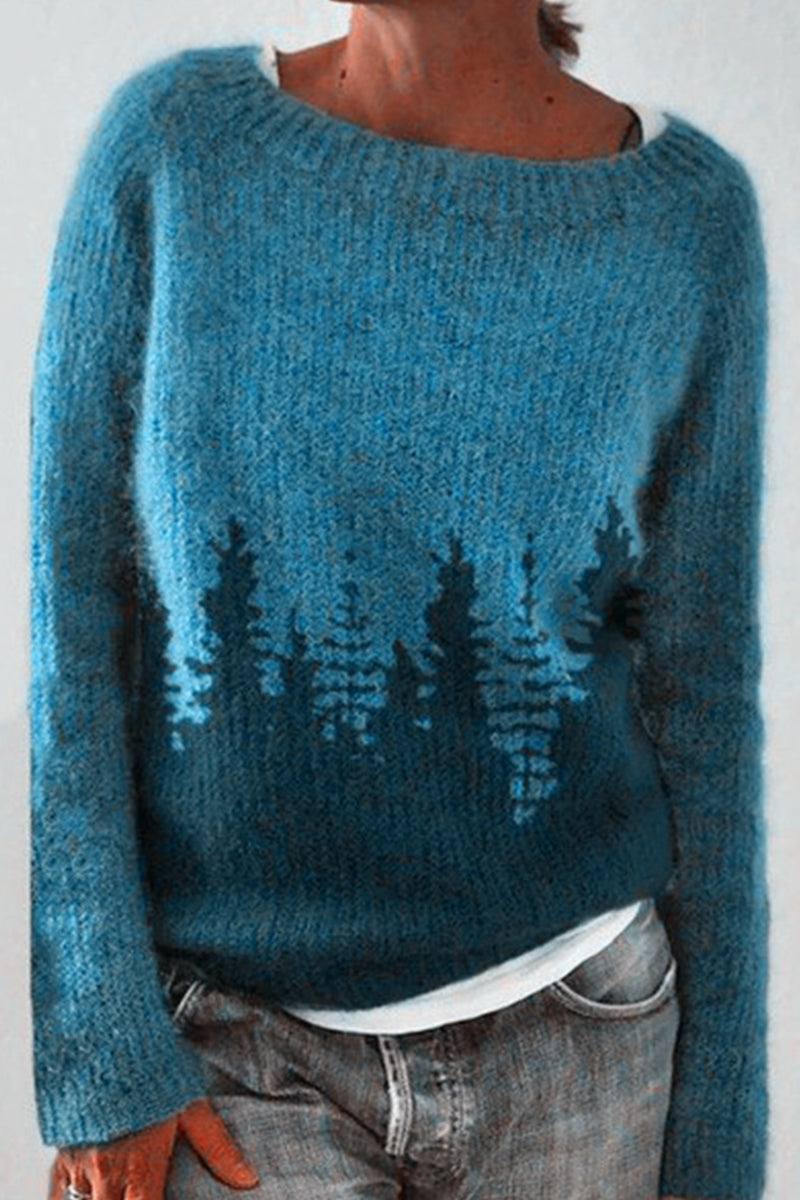 Stilla | Farveblok Sweatshirts Med Rund Hals og Kontrast