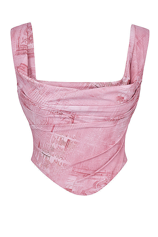 Stilla | Pink Printet Korset