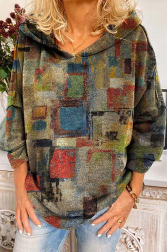 Stilla | Lækre Patchwork Overdele Med Hætte og College Tryk