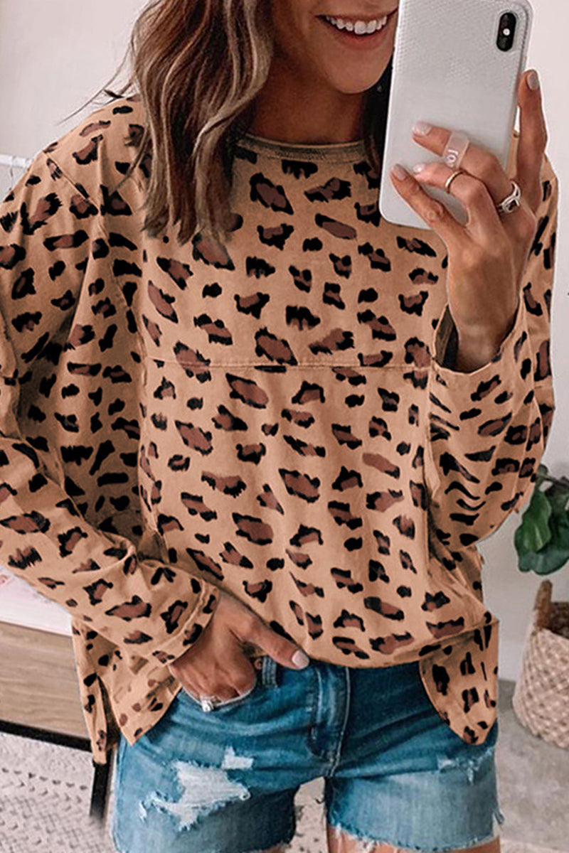 Stilla | Lækre overdele med rund halsudskæring i leopardmønster