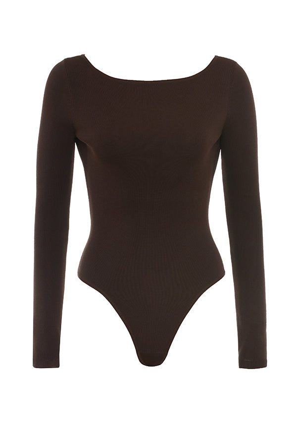 Stilla | Espresso Bodysuit Med Åben Ryg