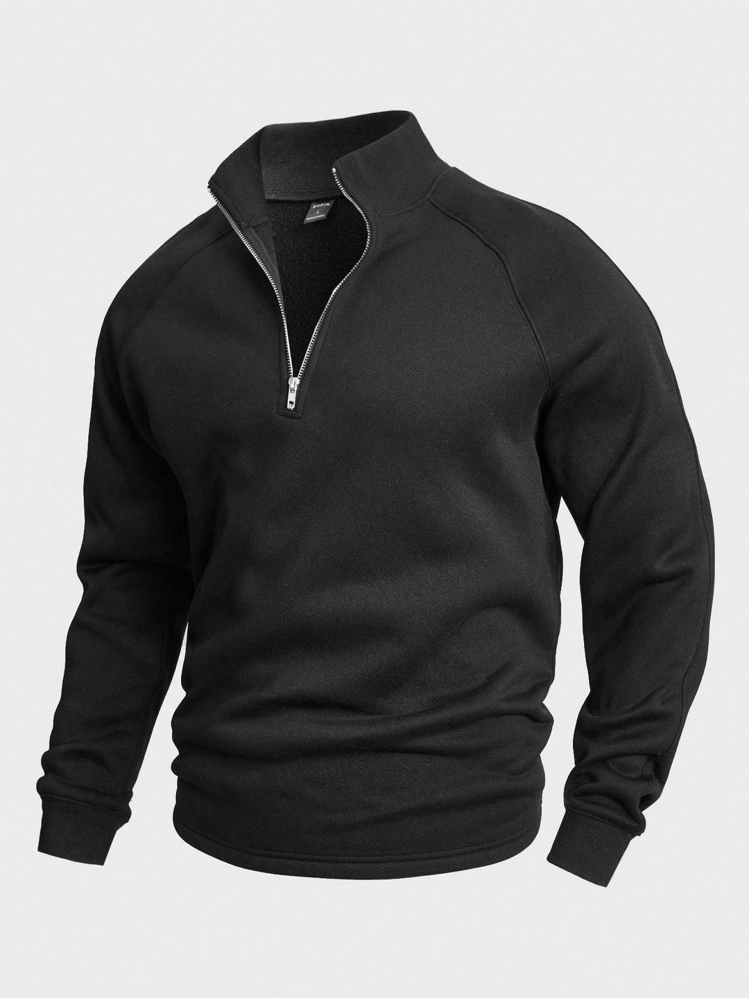 Stilla | Læderpullover med halvside lynlås