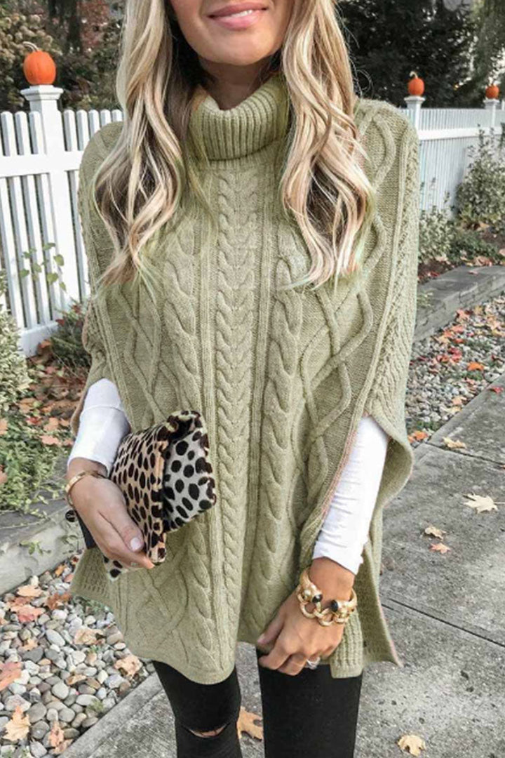 Stilla | Fashionable Enfarvet Fritidstrøje, Turtleneck Sweater