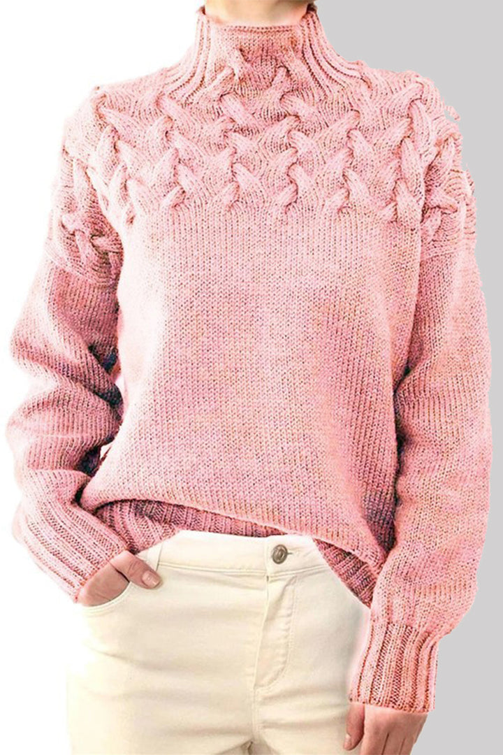 Stilla | Løs Pullover Med Enfarvet Rullekrave