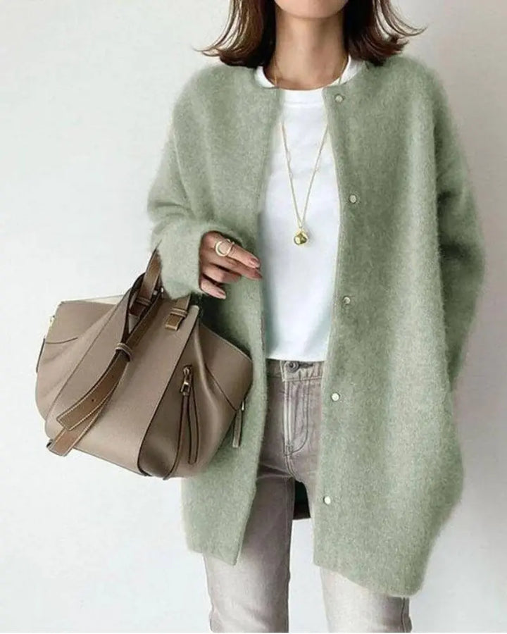 Stilla | Elegant Strikjakke i Uld og Mohair