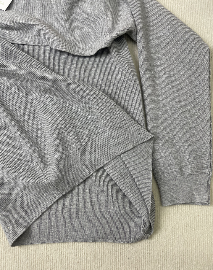 Stilla | Grå Ensfarvet Sweater Med Lange Ærmer