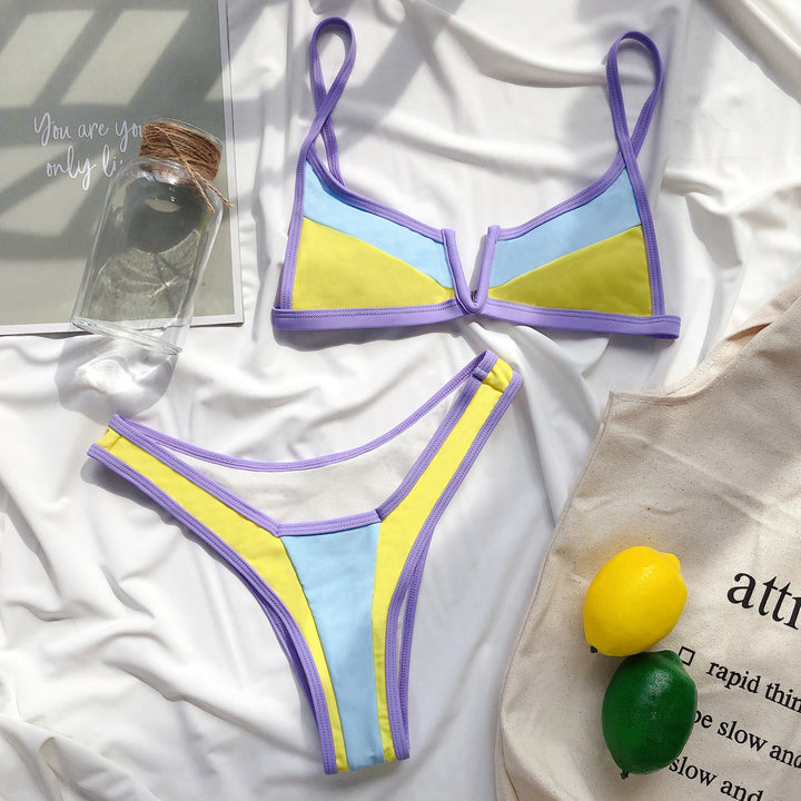 Dame Triangel-Bikini med moderne snit og høj benudskæring Stilla