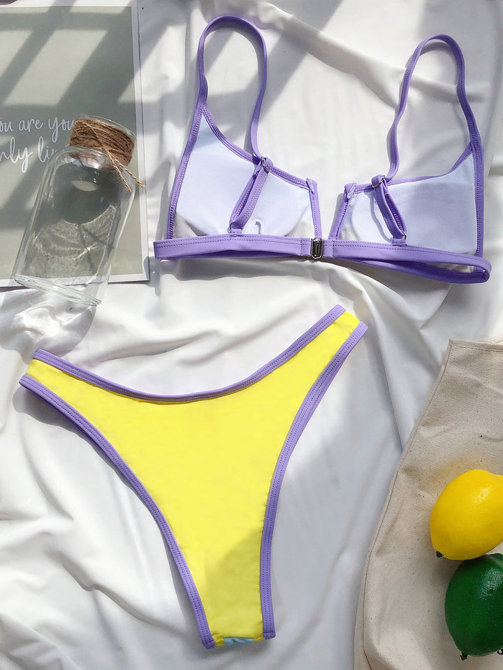 Dame Triangel-Bikini med moderne snit og høj benudskæring Stilla