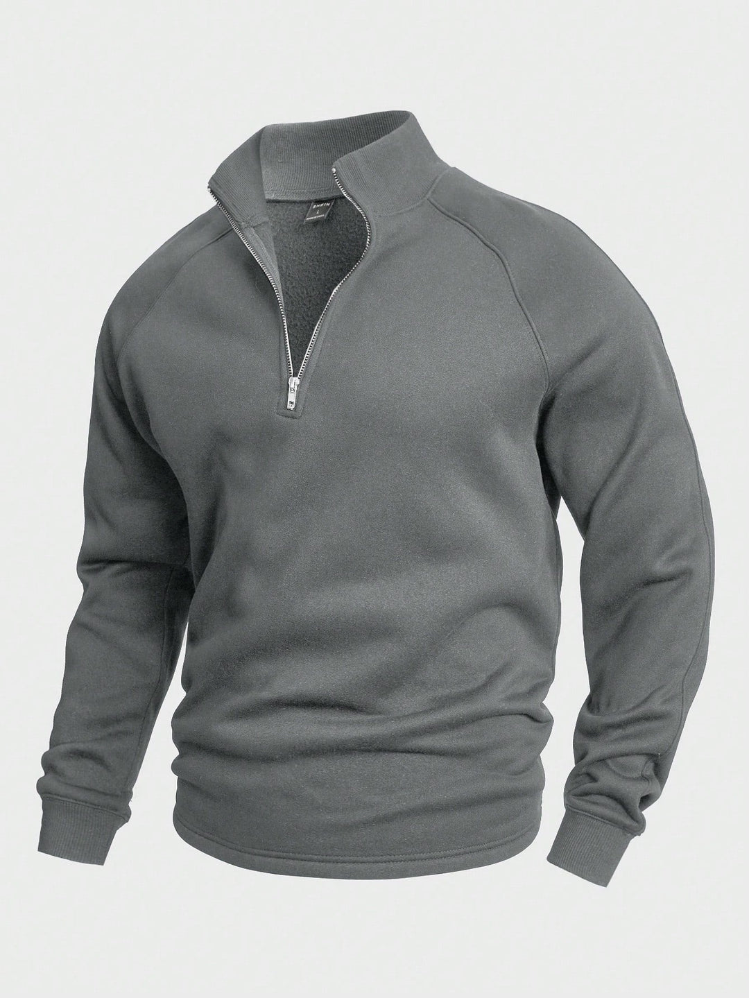 Stilla | Læderpullover med halvside lynlås