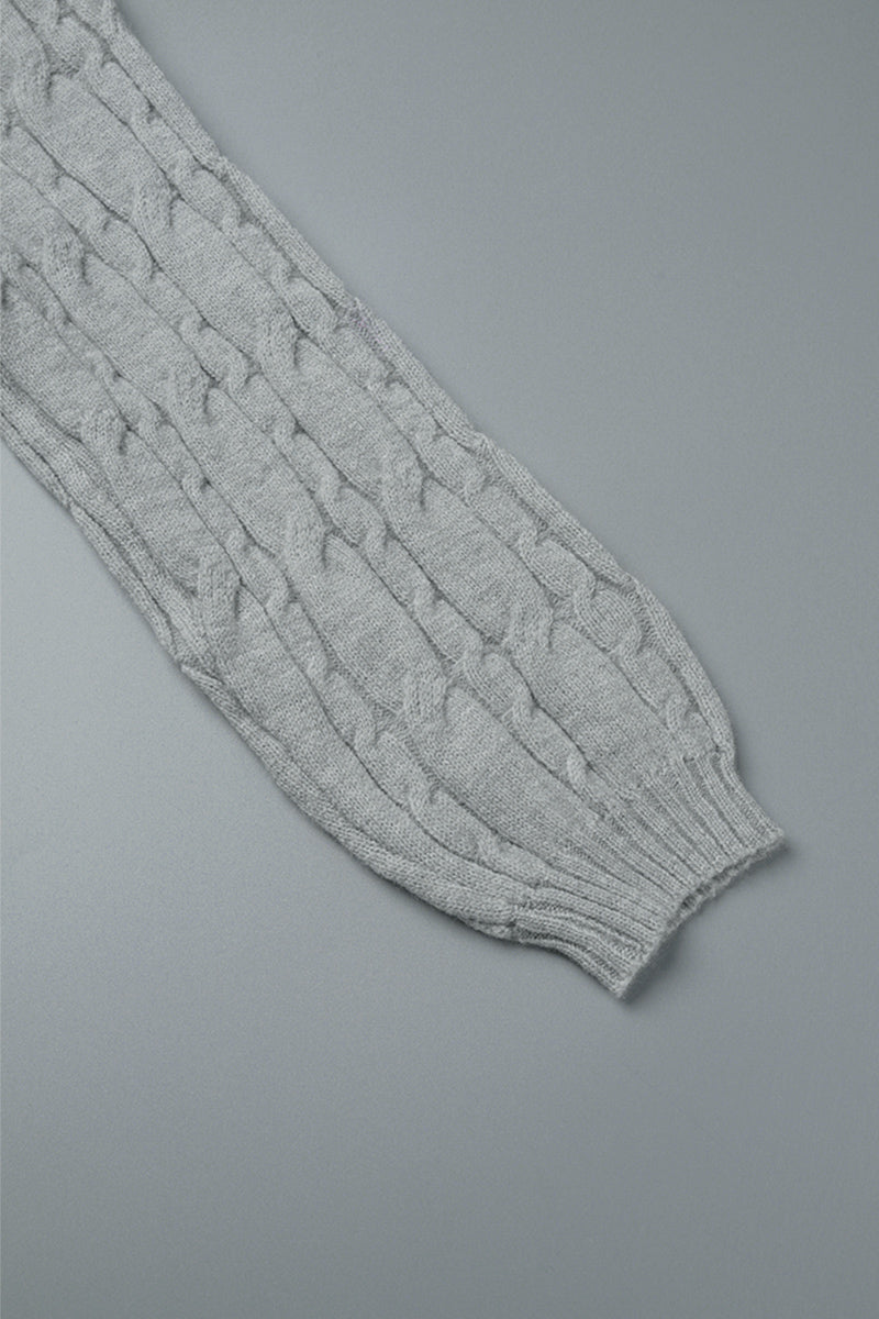 Stilla | Lækkert rullekravepullover med patchwork, ensfarvet, hullet