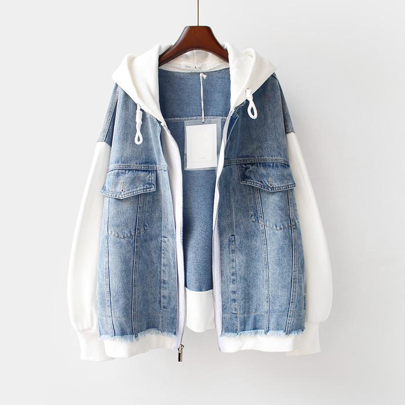 Stilla | Jeans Sweatshirt Med Hætte Til Kvinder