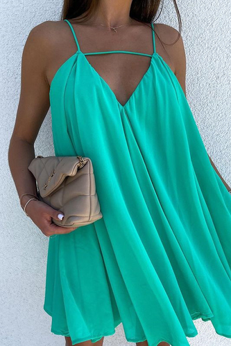 Stilla | Cut Out V-rygfri Slip Mini Kjole