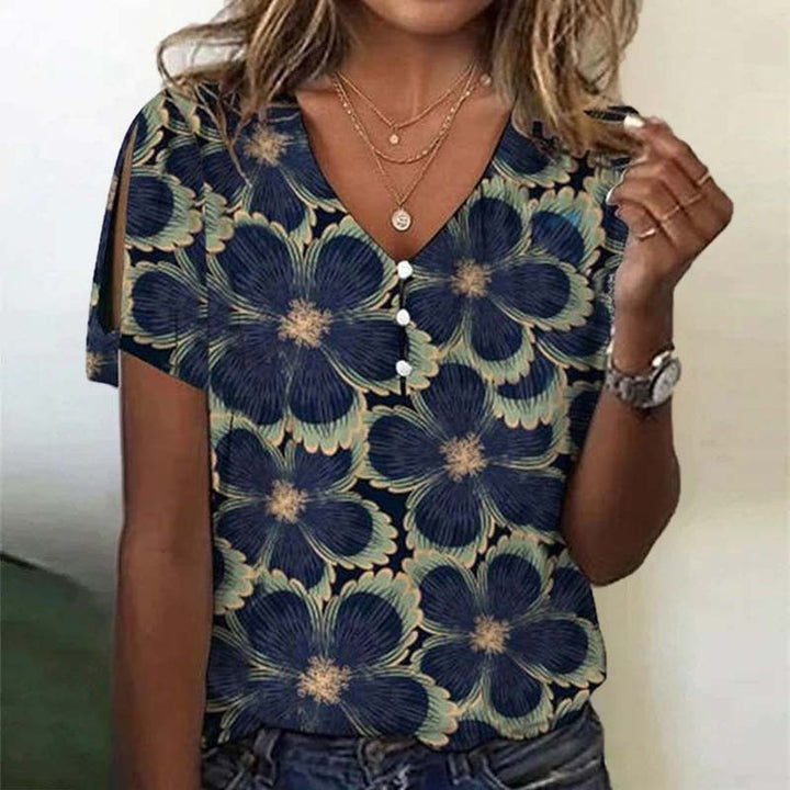 Stilla | Retro-bluse med blomster