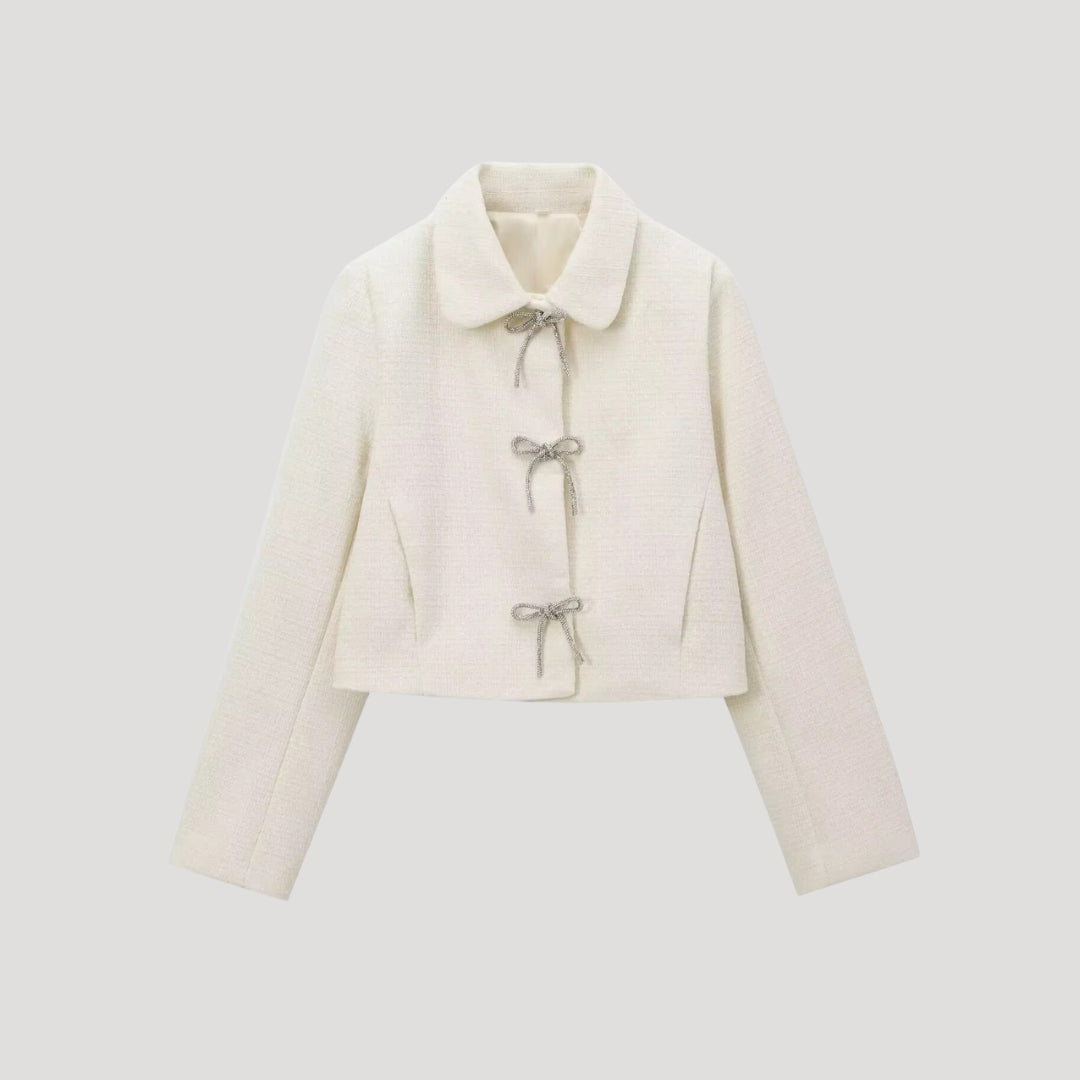 Stilla | Kvinder Tweed Bue Detalje Jakke