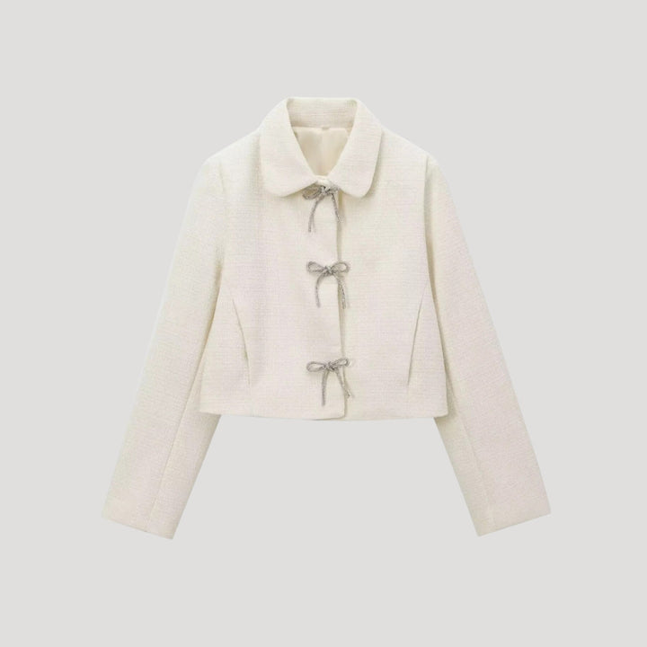 Stilla | Kvinder Tweed Bue Detalje Jakke