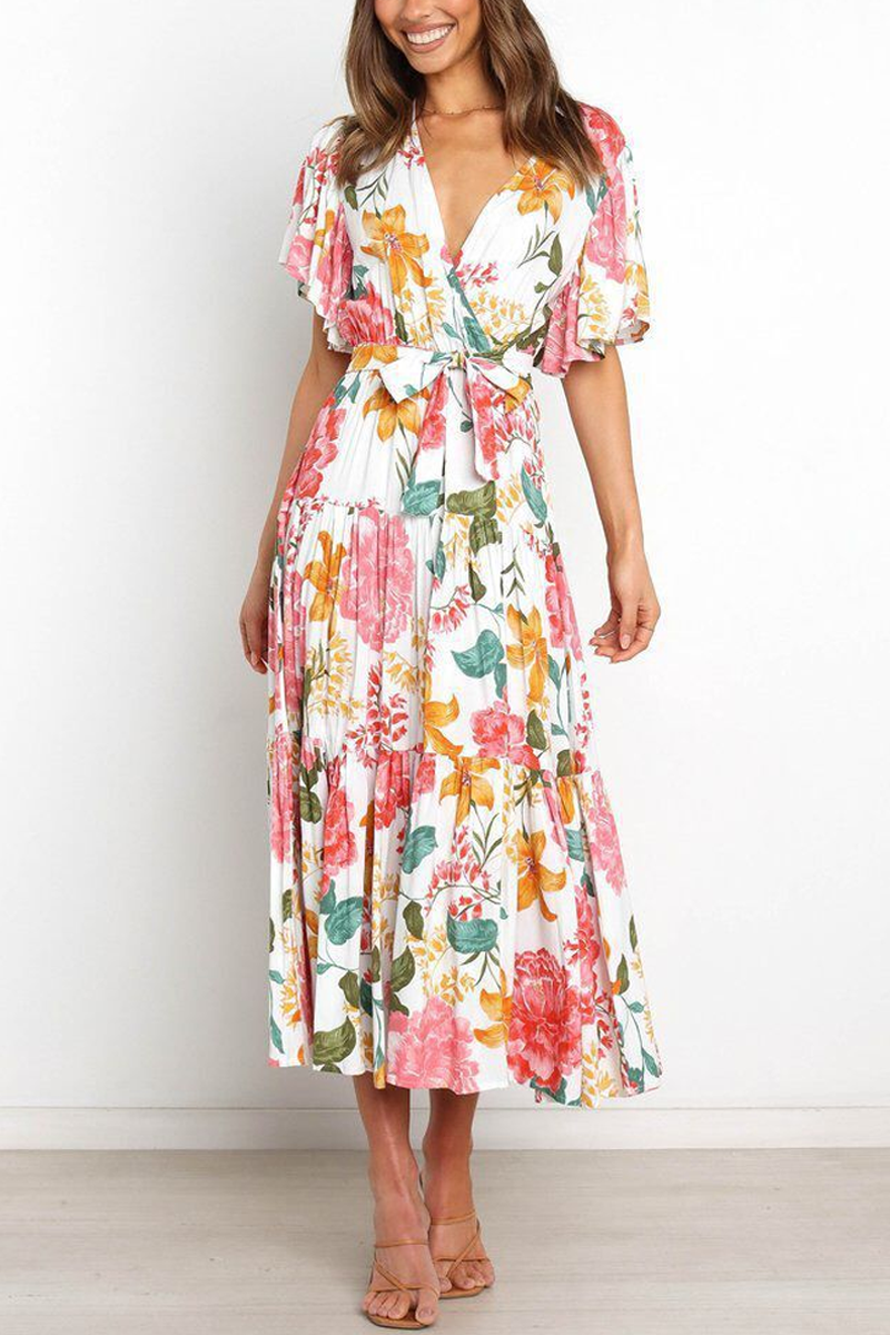 Stilla | Sunshine Grace Floral Midi Kjole