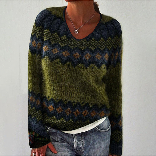 Stilla | Frisk Grøn Pullover Med Lange Ærmer