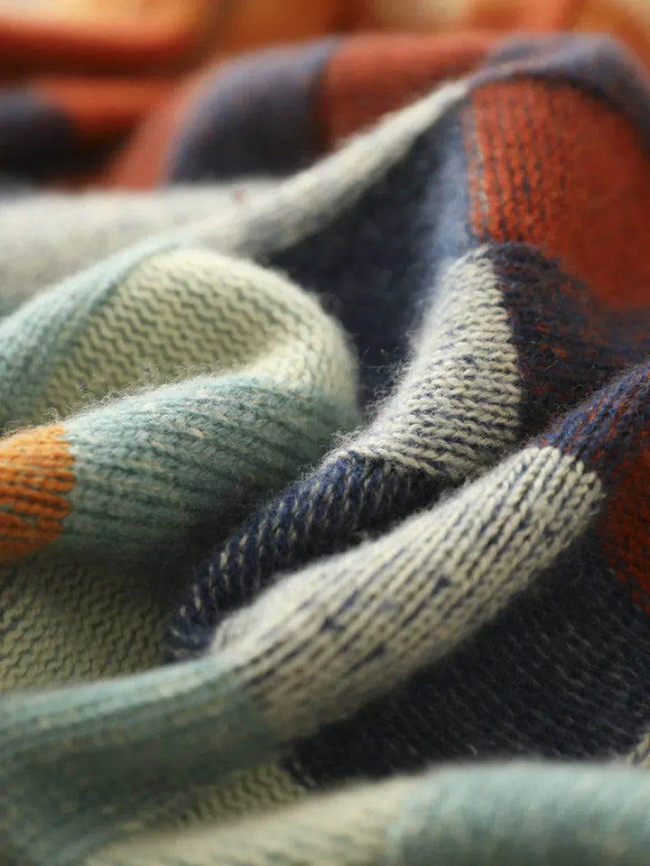 Stilla | Pullover med retro ternet mønster