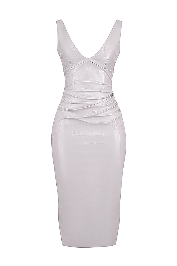 Stilla | Vinyl Midikjole Fra Violet Ice