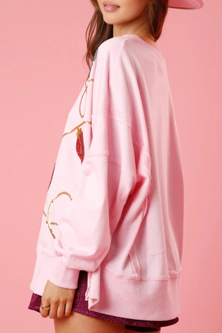 Stilla | Lette Rundhalstoppe Med Glitter i Color Blocking