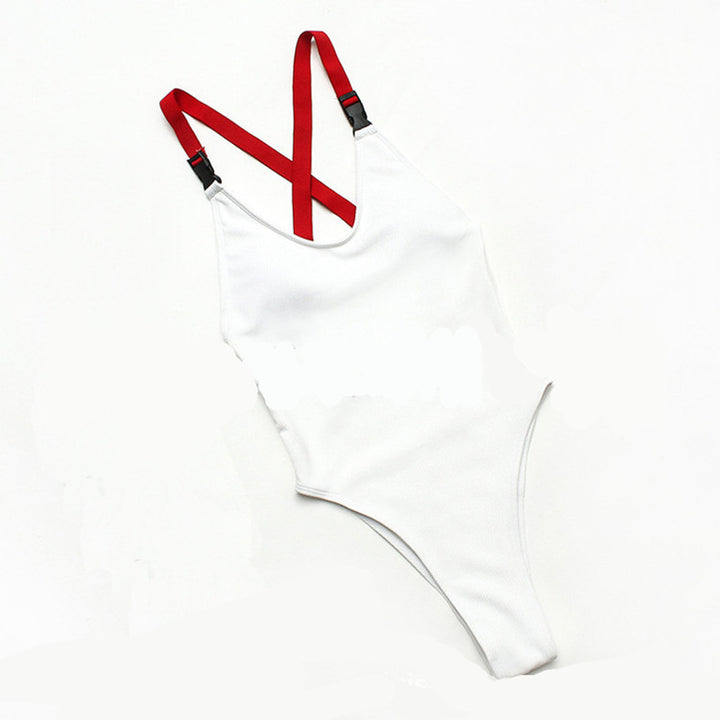 Damer sporty en-delt badedragt med krydsende stropper og trendy design Stilla