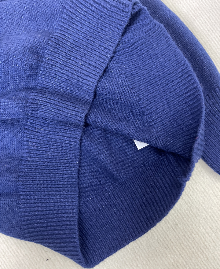 Stilla | Blauer Einfarbiger Pullover Mit Langen Ärmeln