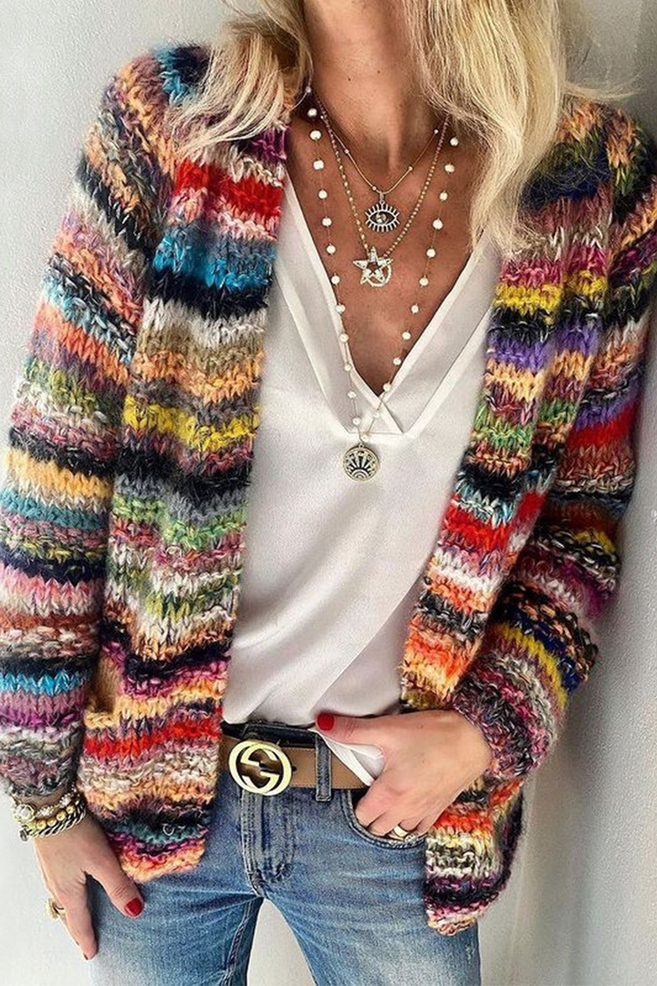 Stilla | Grundlæggende Casual Patchwork Tøj Med Striber