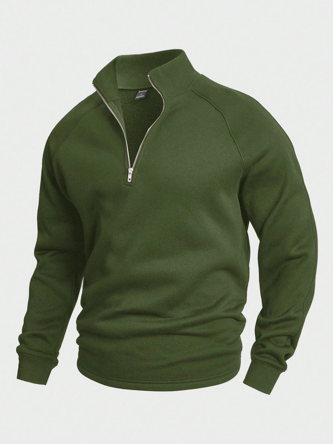 Stilla | Læderpullover med halvside lynlås