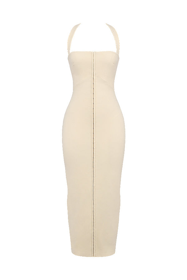 Stilla | Ecru Grime Maxi Kjole