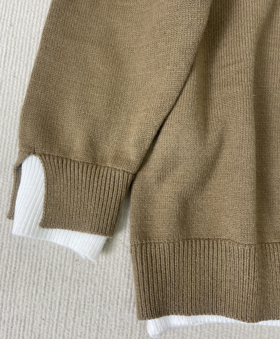 Stilla | Elegant Pullover med Lange Ærmer i Farveblok-look