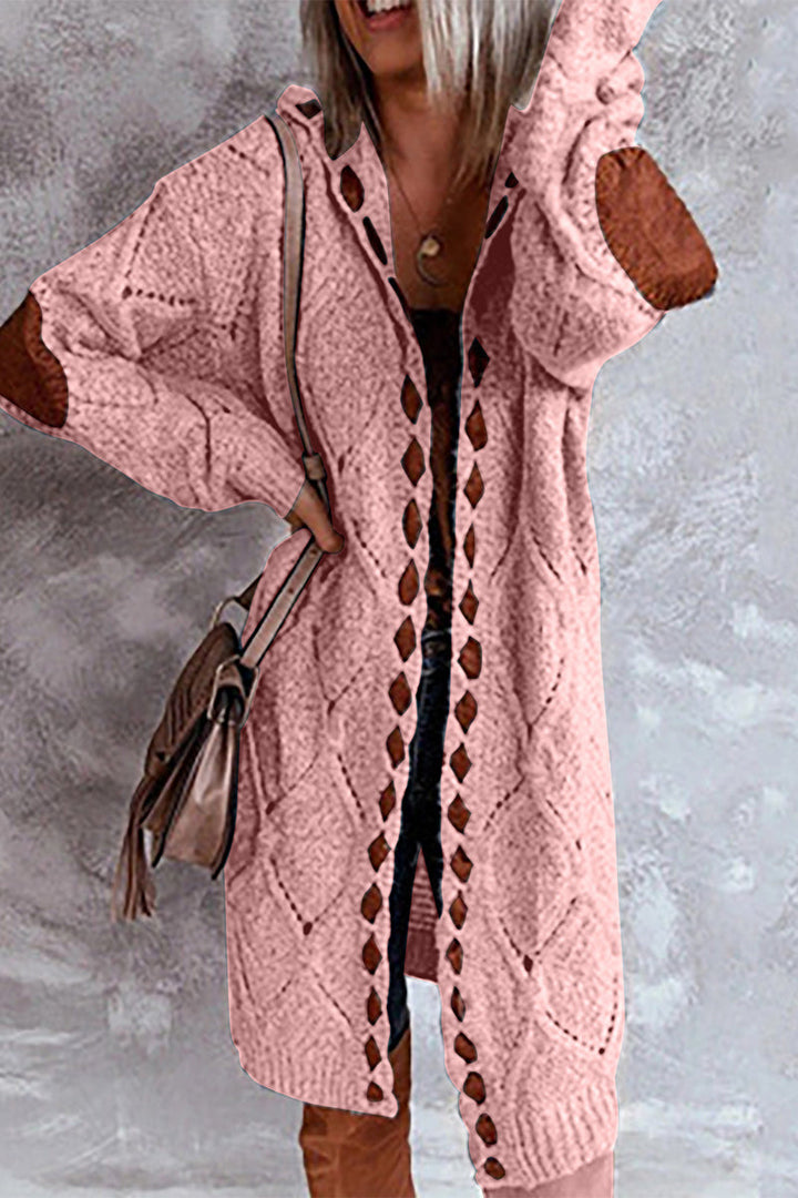 Stilla | Pullover Patchwork Street Casual Med Kontrasterende Hættekrave