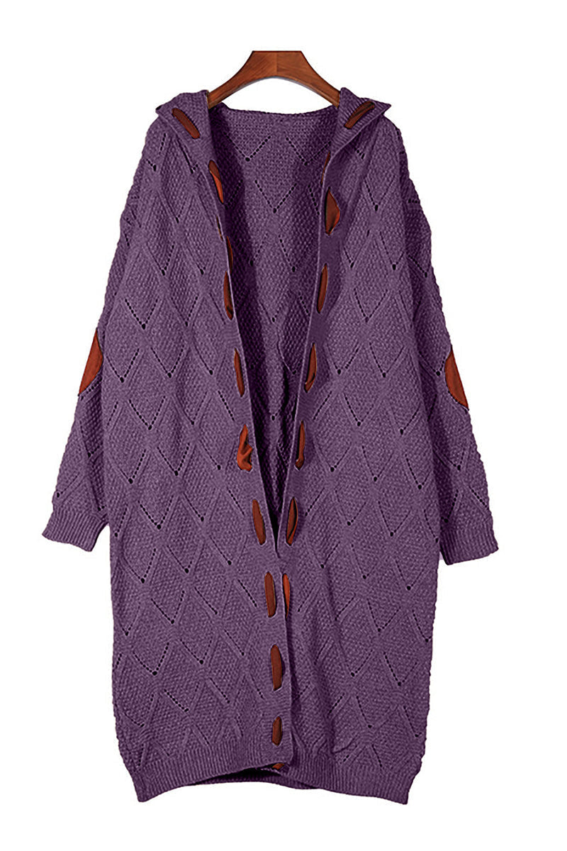 Stilla | Pullover Patchwork Street Casual Med Kontrasterende Hættekrave