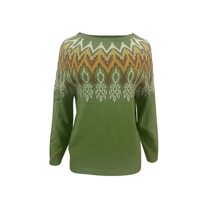 Stilla | Farveblok Sweatshirts Med Rund Hals og Kontrast