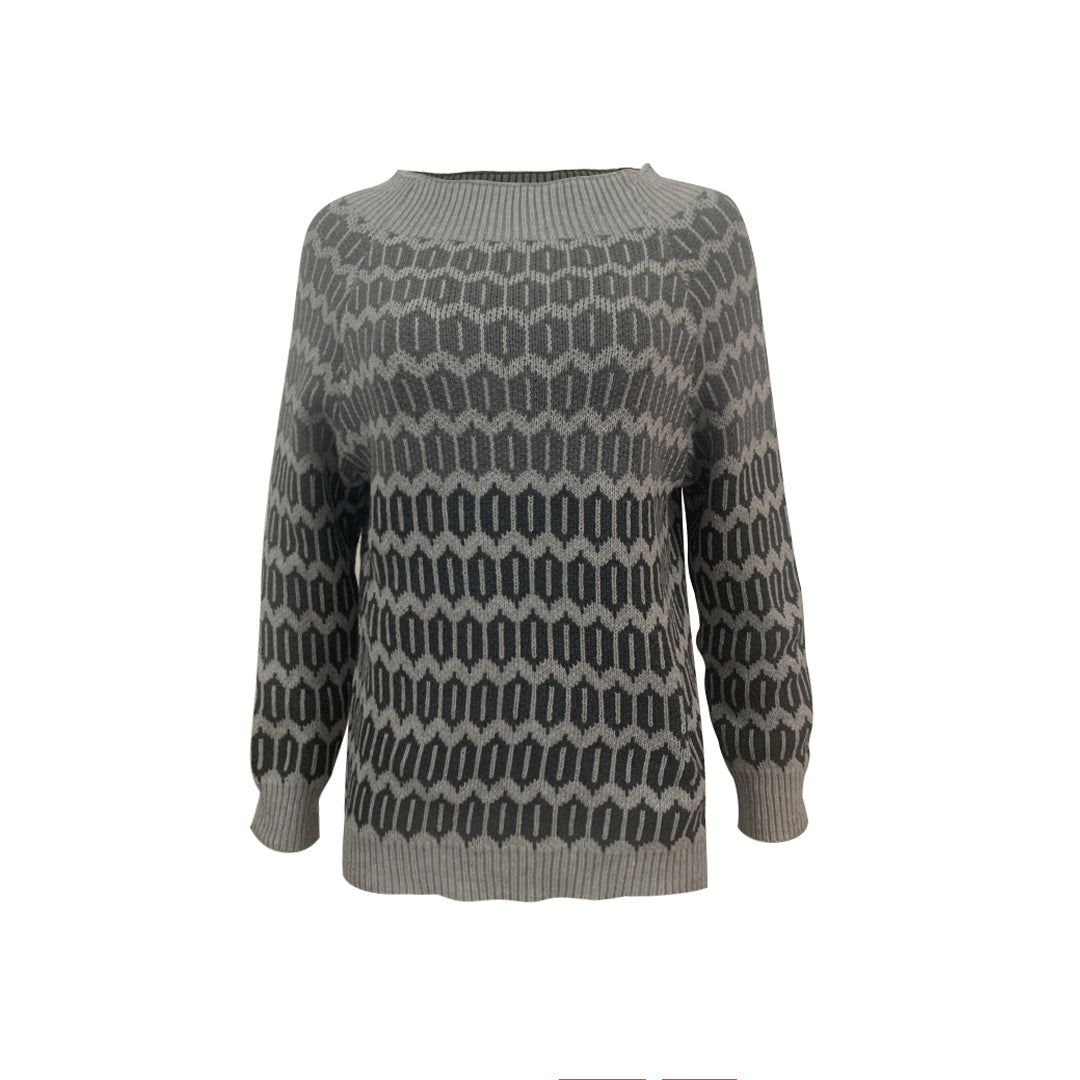 Stilla | Farveblok Sweatshirts Med Rund Hals og Kontrast