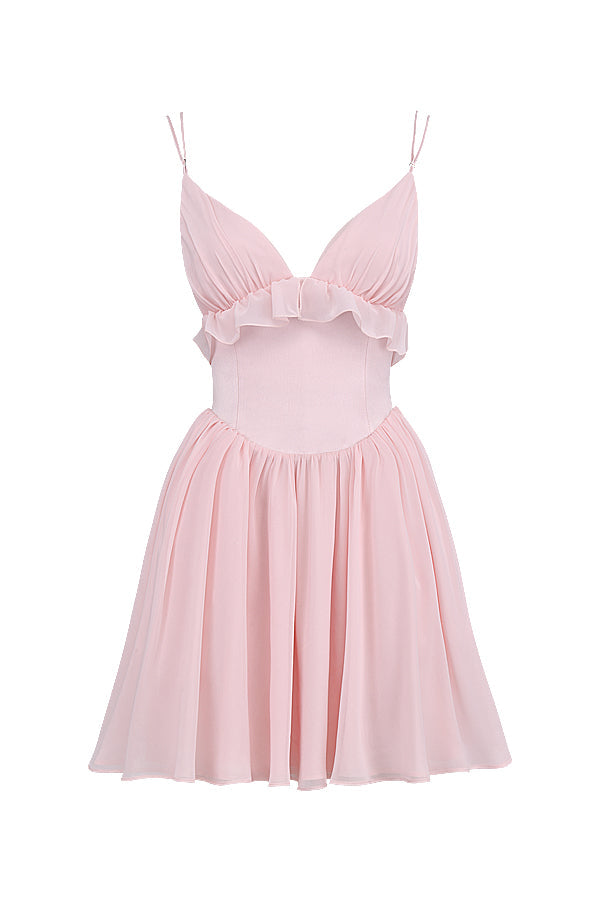Stilla | Ballerina Pink Mini Kjole Til Babydukke