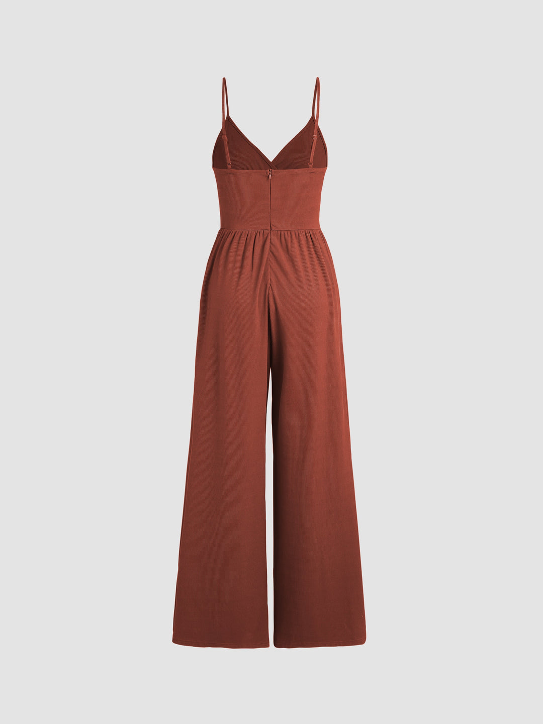 Stilla | V-hals Jumpsuit Med Brede Ben