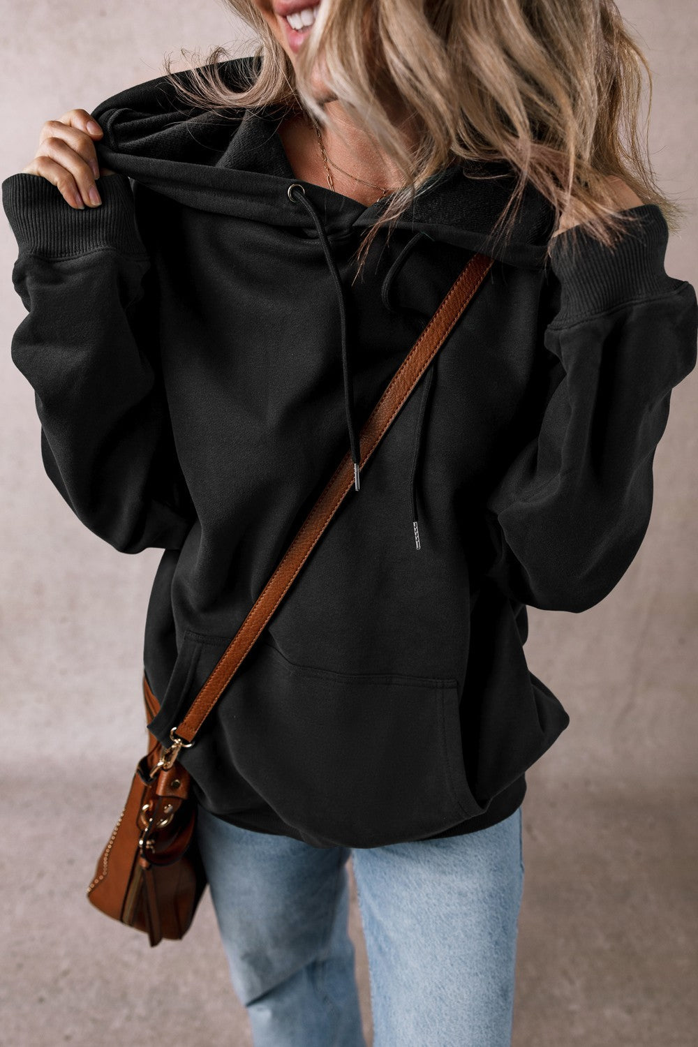 Stilla | Sweatshirt Med Lange Ærmer, Snøre og Lommer