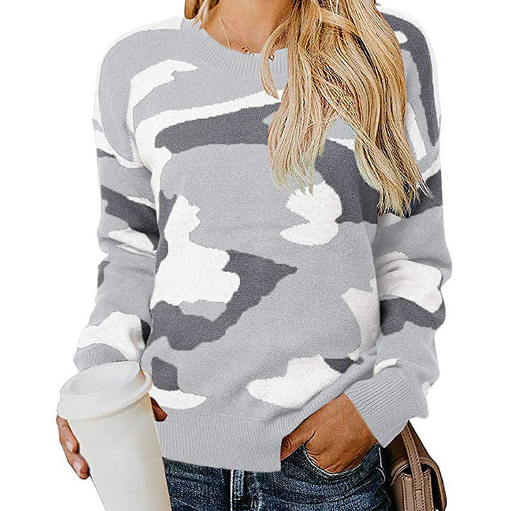 Damer stilfuld camouflage sweater Stilla