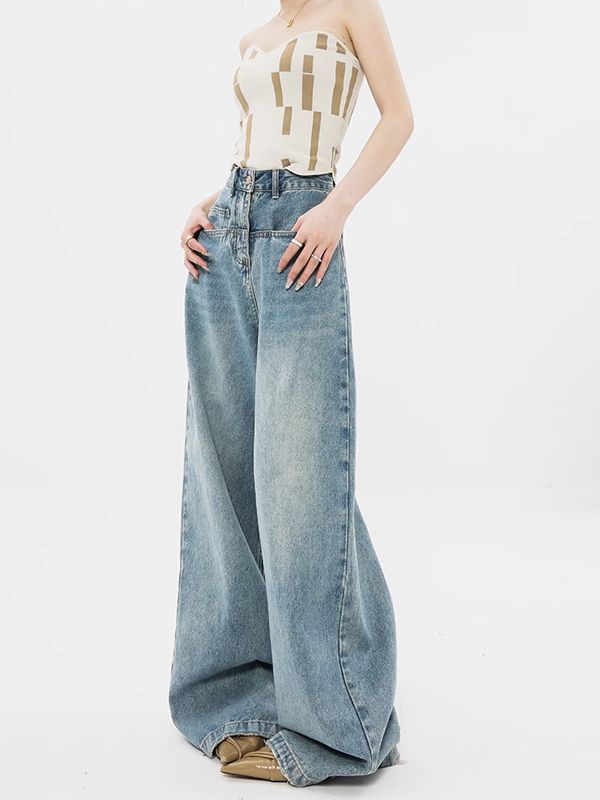 Stilla | Højtaljede Brede Jeans