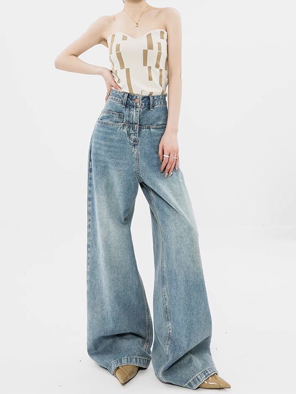 Stilla | Højtaljede Brede Jeans