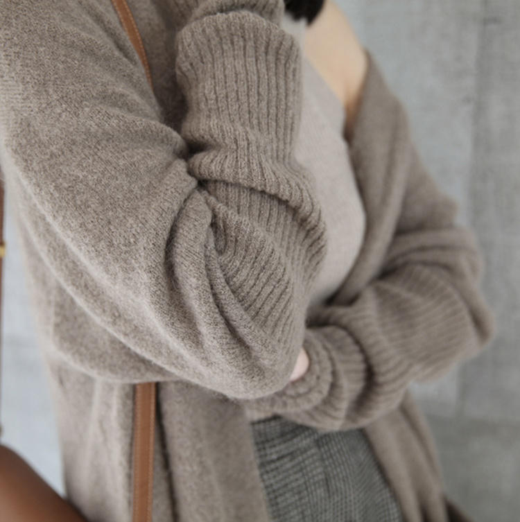 Femme Åben-Front Maxi Cardigan Stilla