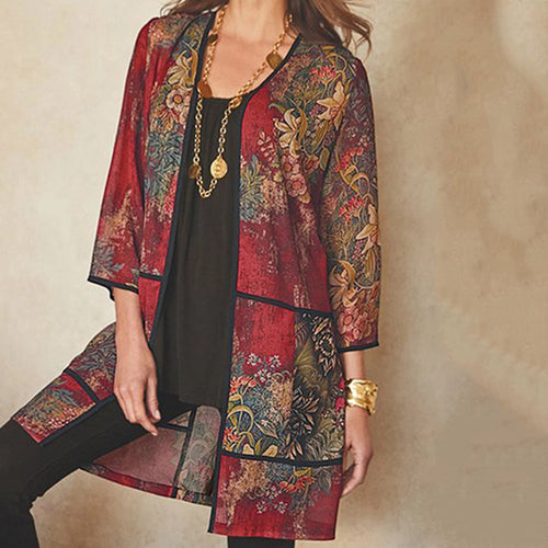 Stilla | Bluse Blomstret Printet Lang Bluse