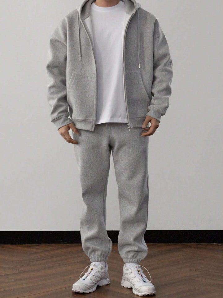 Stilla | Enfarvet Hættetrøje og Bukser til Mænd