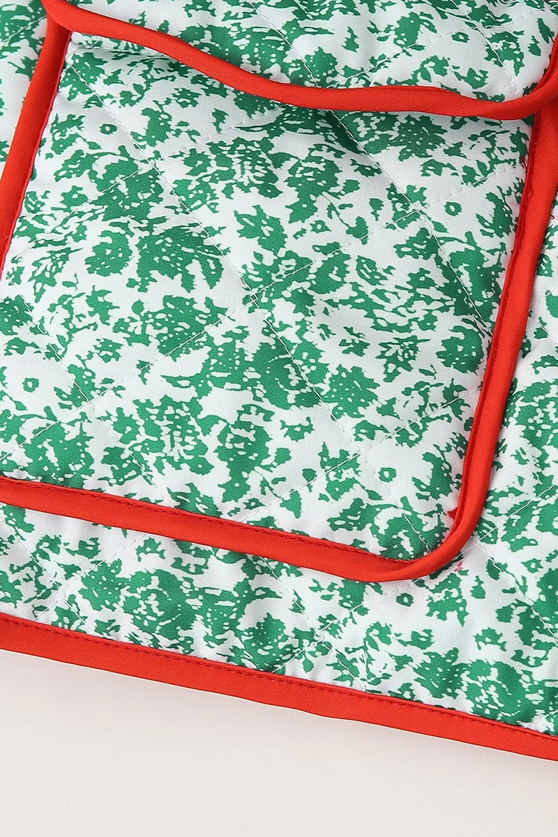 Stilla | Fritidstøj Med Blomstermotiv, Med Lomme, Kontrasterende Patchwork, Rund Halsudskæring