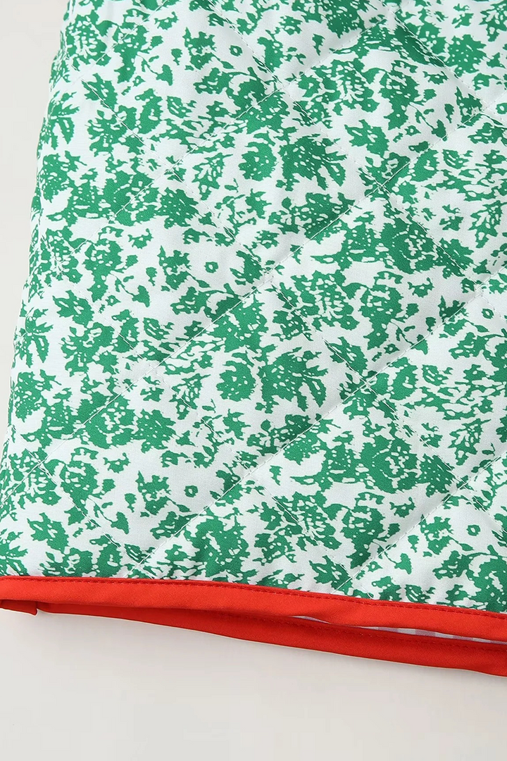 Stilla | Fritidstøj Med Blomstermotiv, Med Lomme, Kontrasterende Patchwork, Rund Halsudskæring