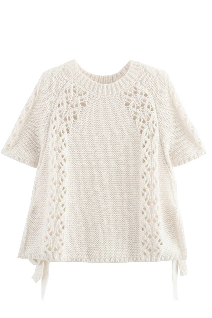 Stilla | Casual Rundhalset Sweater Med Ensfarvet Snor