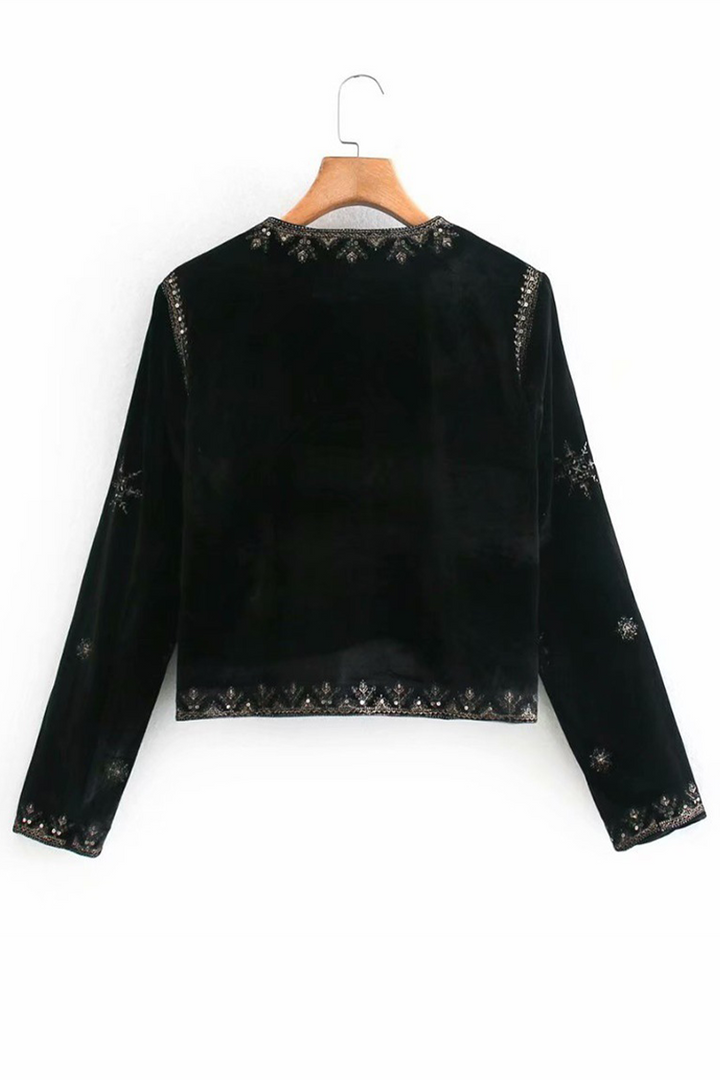 Stilla | Fritidstøj med Rund halsudskæring og Blomster broderi